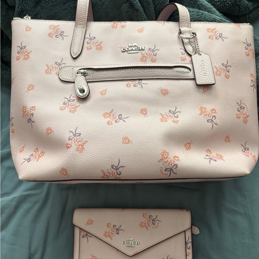 Coach Pink Floral Women's Bag Set
